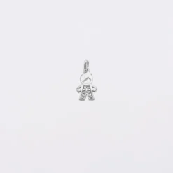 Hot HappyBulle Breloque petit garçon scintillant argent 12 mm Argent rhodié 925