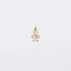 Hot HappyBulle Breloque petit garçon zircon plaqué or 12 mm