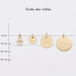 Hot HappyBulle Breloque petit garçon zircon plaqué or 12 mm