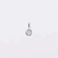 Sale HappyBulle Breloque pierre naturelle et argent 8 mm Argent rhodié 925