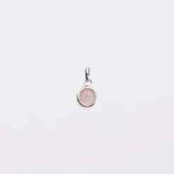 Sale HappyBulle Breloque pierre naturelle et argent 8 mm Argent rhodié 925