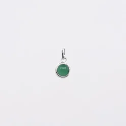 Sale HappyBulle Breloque pierre naturelle et argent 8 mm Argent rhodié 925