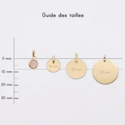 Best HappyBulle Breloque pierre naturelle et plaqué or 8 mm Plaqué or 18k