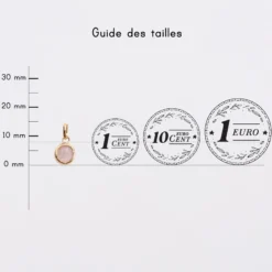 Best HappyBulle Breloque pierre naturelle et plaqué or 8 mm Plaqué or 18k