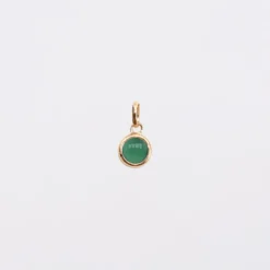 Best HappyBulle Breloque pierre naturelle et plaqué or 8 mm Plaqué or 18k