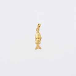 Clearance HappyBulle Breloque poisson articulé plaqué or 15 mm Plaqué or 18k