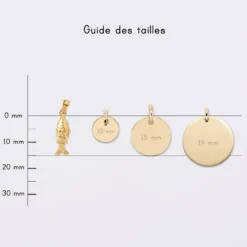 Clearance HappyBulle Breloque poisson articulé plaqué or 15 mm Plaqué or 18k