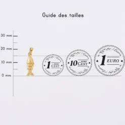 Clearance HappyBulle Breloque poisson articulé plaqué or 15 mm Plaqué or 18k