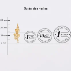 New HappyBulle Breloque rose plaqué or 19 mm