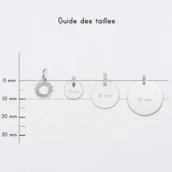Discount HappyBulle Breloque soleil ouvert argent 10 mm Argent rhodié 925