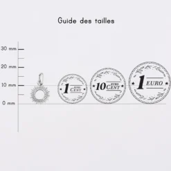 Discount HappyBulle Breloque soleil ouvert argent 10 mm Argent rhodié 925