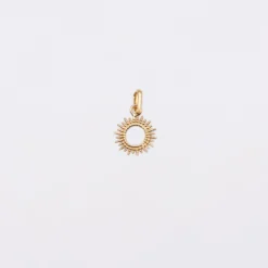 HappyBulle Breloque soleil ouvert plaqué or 10 mm Plaqué or 18k