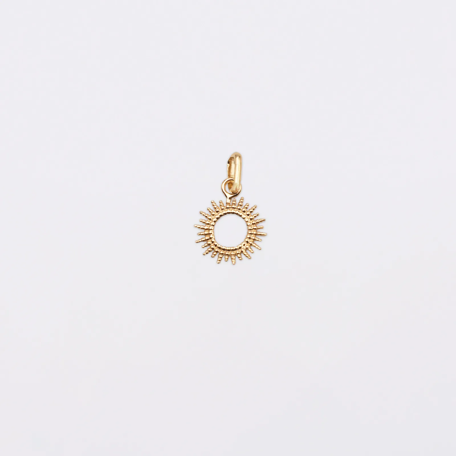 HappyBulle Breloque soleil ouvert plaqué or 10 mm Plaqué or 18k