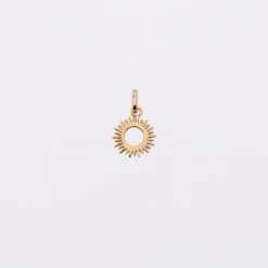 HappyBulle Breloque soleil ouvert plaqué or 10 mm Plaqué or 18k