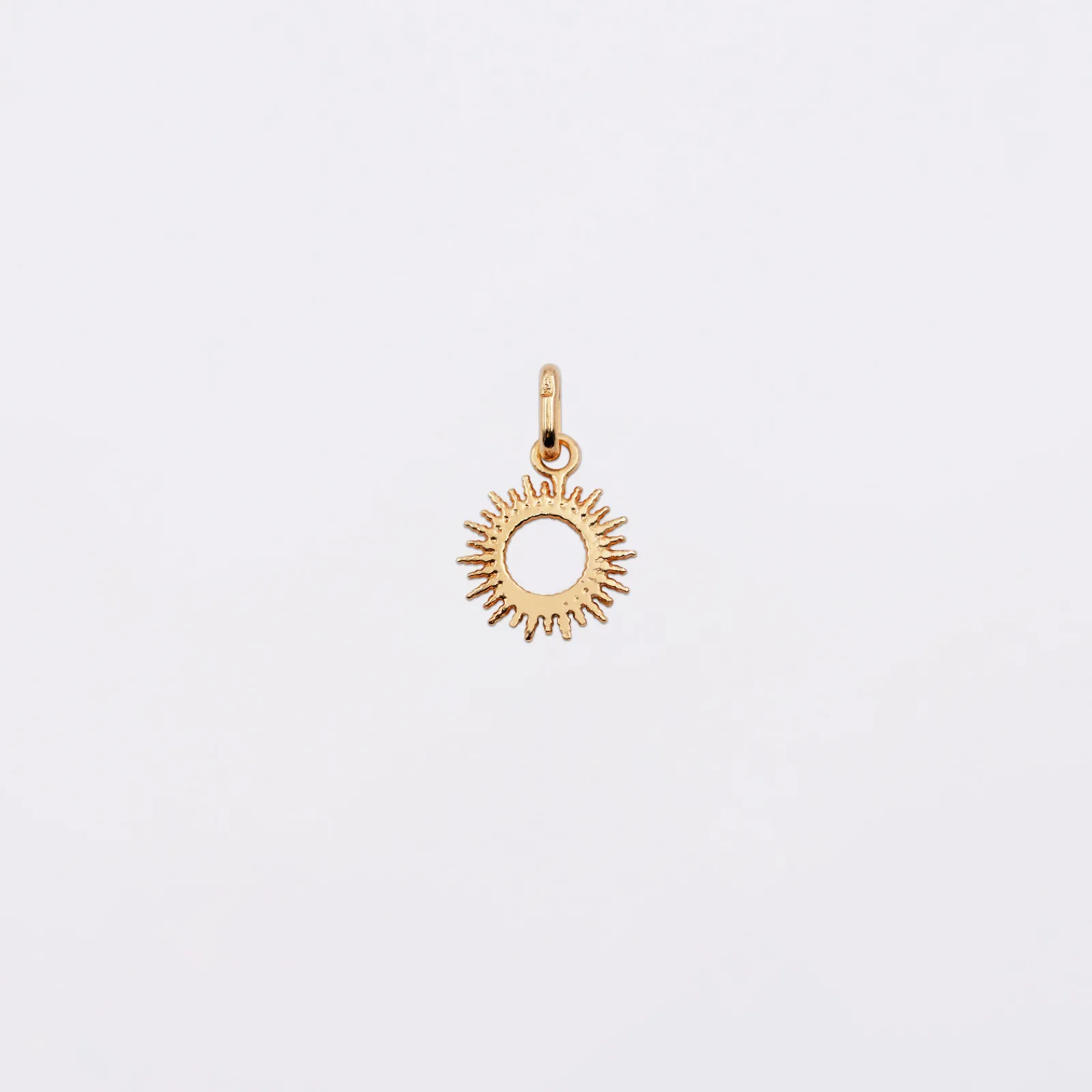 HappyBulle Breloque soleil ouvert plaqué or 10 mm Plaqué or 18k