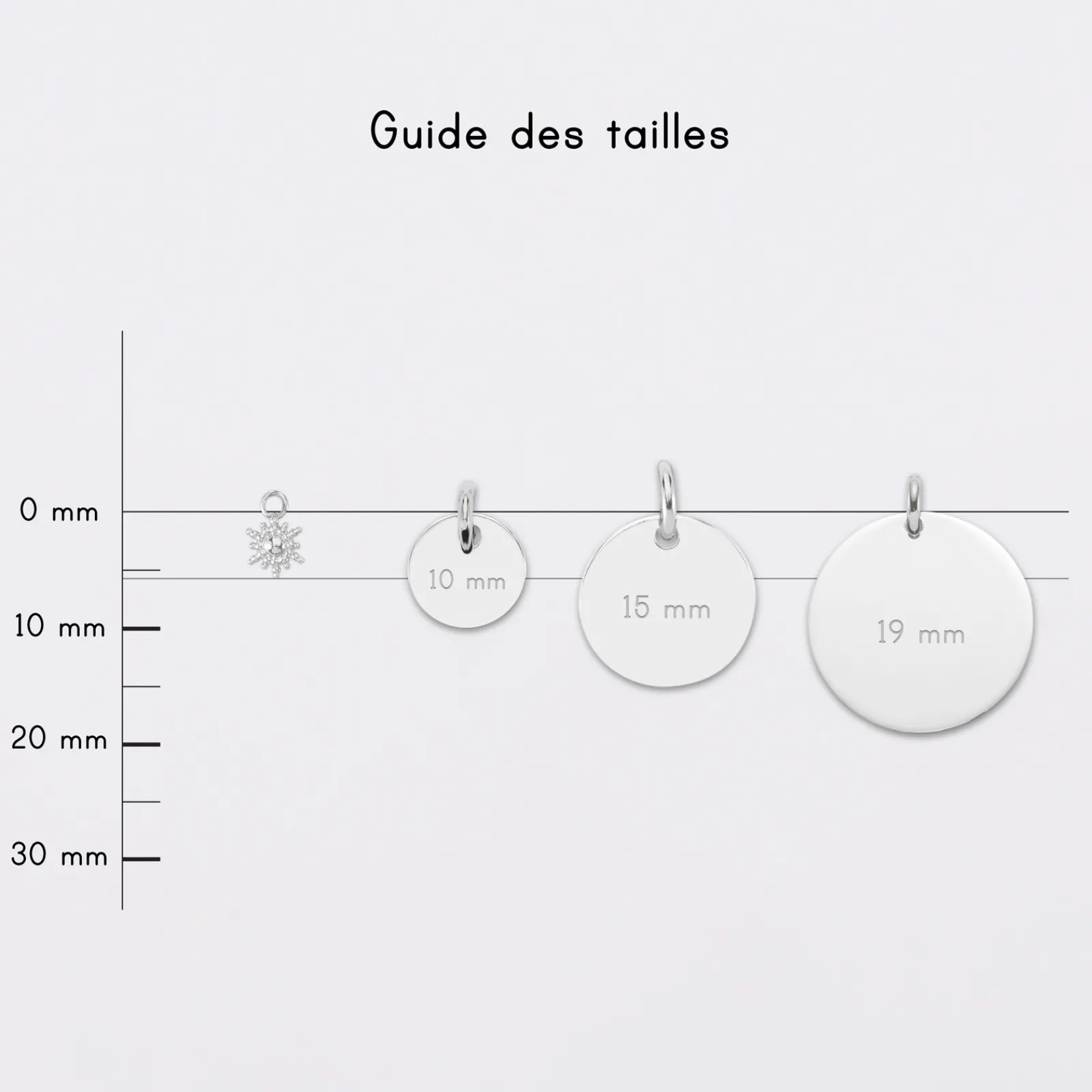 Clearance HappyBulle Breloque étoile brillante argent 6 mm Argent rhodié 925
