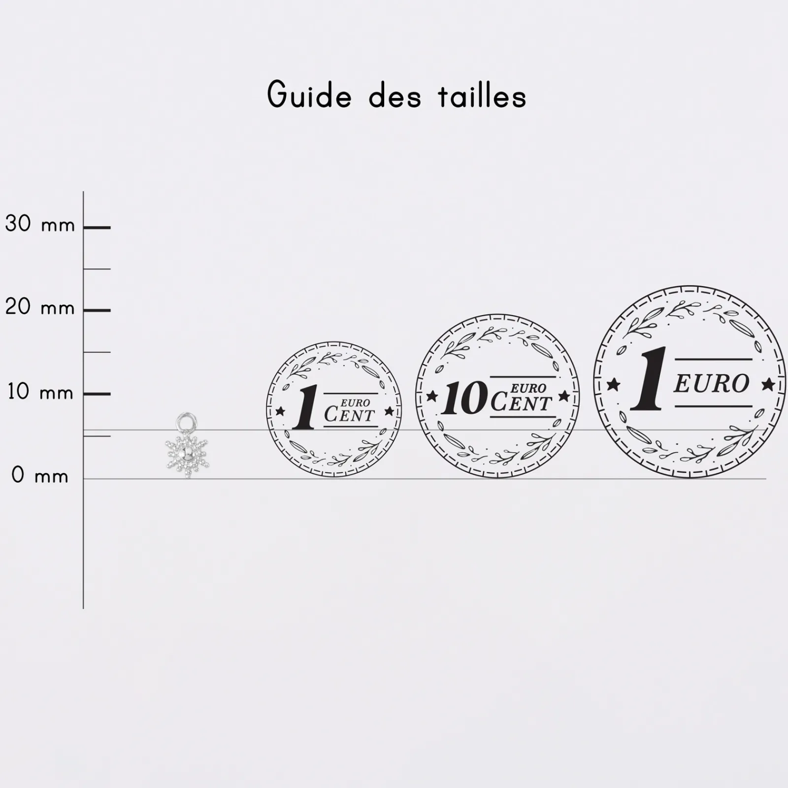 Clearance HappyBulle Breloque étoile brillante argent 6 mm Argent rhodié 925
