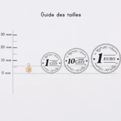 Clearance HappyBulle Breloque étoile brillante plaqué or 6 mm Plaqué or 18k