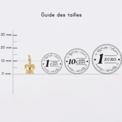 Outlet HappyBulle Breloque tortue plaqué or 10 mm
