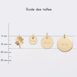 Discount HappyBulle Breloque scintillant plaqué or 15 mm Trèfle