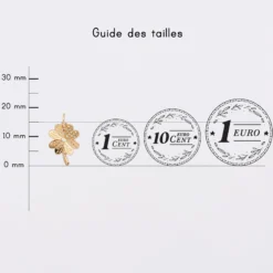 Discount HappyBulle Breloque scintillant plaqué or 15 mm Trèfle
