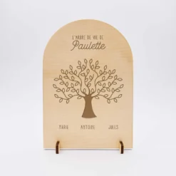 Sale HappyBulle Cadre Arbre de vie personnalisé bois gravé 10x15 cm