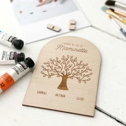 Sale HappyBulle Cadre Arbre de vie personnalisé bois gravé 10x15 cm