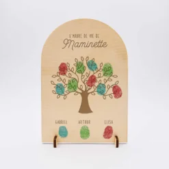 Sale HappyBulle Cadre Arbre de vie personnalisé bois gravé 10x15 cm