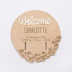 Clearance HappyBulle Cadre bracelet de naissance personnalisé bois gravé avec 