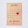 HappyBulle Cadre calendrier personnalisé bois gravé 15x10 cm avec support