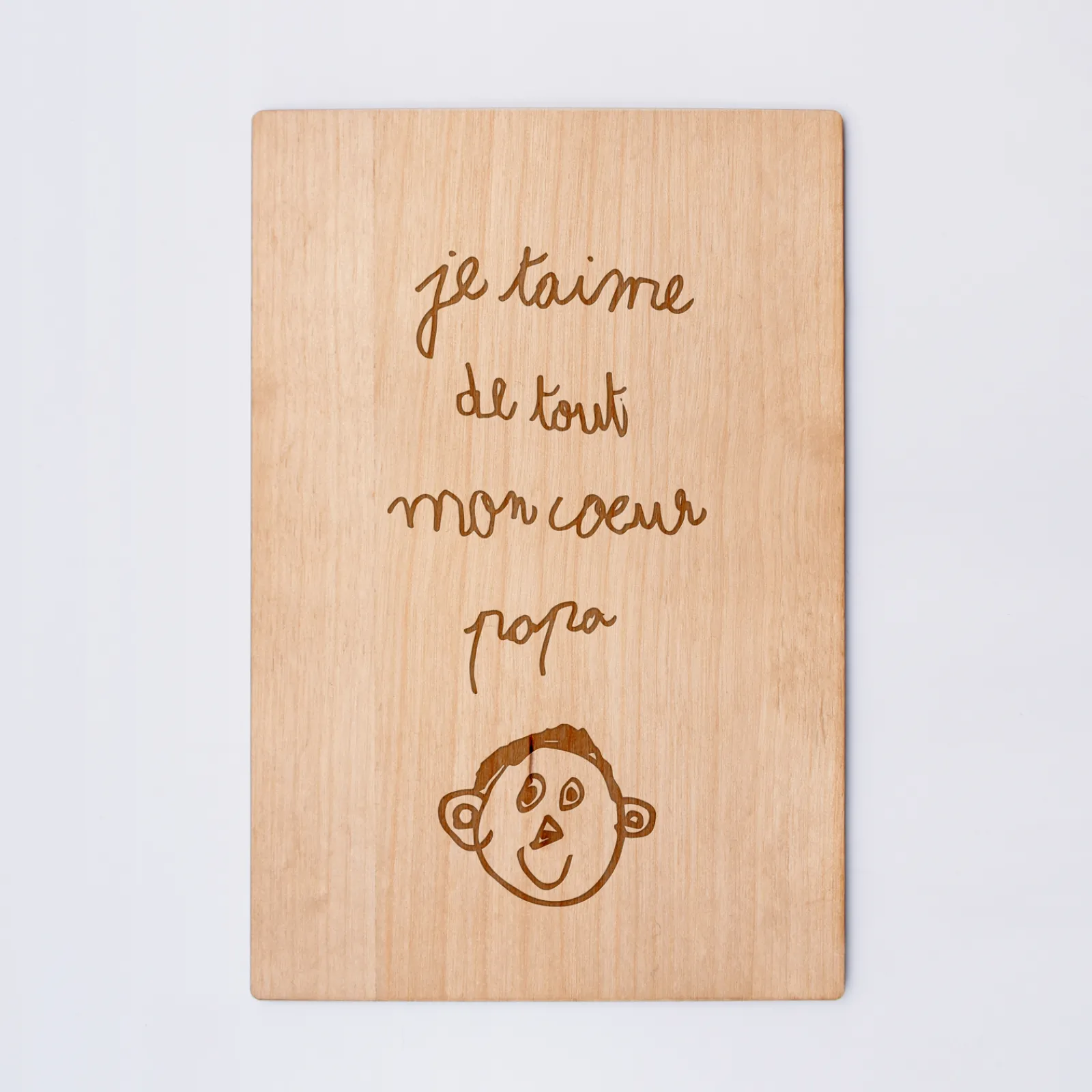HappyBulle Cadre calendrier personnalisé bois gravé 15x10 cm avec support