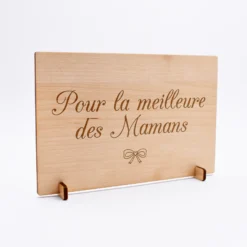 Discount HappyBulle Cadre carte postale personnalisé bois gravé 15x10 cm avec support - édition spéciale 