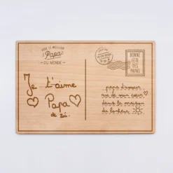 Clearance HappyBulle Cadre carte postale personnalisé bois gravé 15x10 cm avec support - édition spéciale 