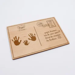 Clearance HappyBulle Cadre carte postale personnalisé bois gravé 15x10 cm avec support - édition spéciale 