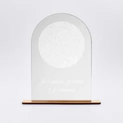 Sale HappyBulle Cadre ciel étoilé personnalisé acrylique gravé miroir argenté 10x15 cm