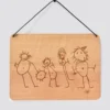 Online HappyBulle Cadre de décoration personnalisé gravé bois rectangle 20x14,6 cm