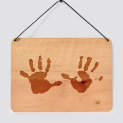 Online HappyBulle Cadre de décoration personnalisé gravé bois rectangle 20x14,6 cm