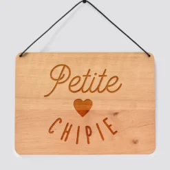 Online HappyBulle Cadre de décoration personnalisé gravé bois rectangle 20x14,6 cm