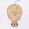 Outlet HappyBulle Cadre forme montgolfière personnalisé bois gravé 15x10 cm