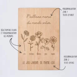 Best HappyBulle Cadre personnalisé bois gravé 15x10 cm avec support - édition spéciale 