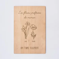 Best HappyBulle Cadre personnalisé bois gravé 15x10 cm avec support - édition spéciale 