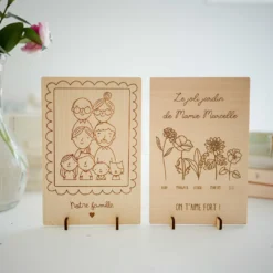 Best HappyBulle Cadre personnalisé bois gravé 15x10 cm avec support - édition spéciale 