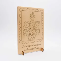 New HappyBulle Cadre personnalisé bois gravé 15x10 cm avec support - édition spéciale 