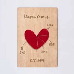 Hot HappyBulle Cadre personnalisé bois gravé 15x10 cm avec support - édition spéciale 