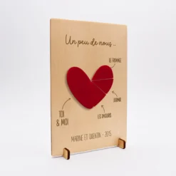 Hot HappyBulle Cadre personnalisé bois gravé 15x10 cm avec support - édition spéciale 