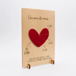 Hot HappyBulle Cadre personnalisé bois gravé 15x10 cm avec support - édition spéciale 