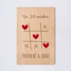 Sale HappyBulle Cadre personnalisé bois gravé 15x10 cm avec support - édition spéciale "Morpion amour"