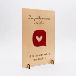 New HappyBulle Cadre personnalisé bois gravé 15x10 cm avec support - édition spéciale 