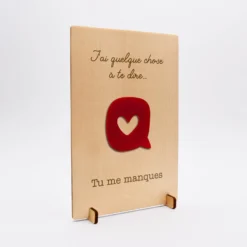 New HappyBulle Cadre personnalisé bois gravé 15x10 cm avec support - édition spéciale 