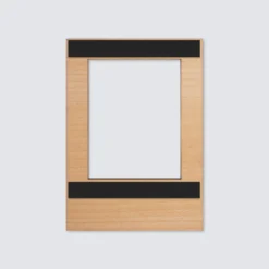 HappyBulle Cadre polaroïd personnalisé gravé bois aimanté petit format 68x97 mm